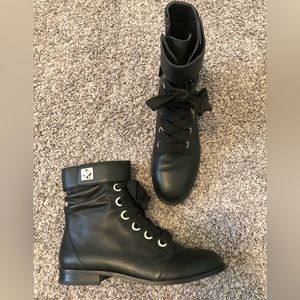 Kate Spade New York Black Combat Style Boots. Size 8.5